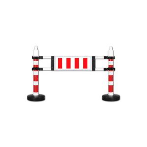 Barrière de ponton avec panneau d'avertissement, panneau d'obstacle 1800x1200mm - Product Image 1