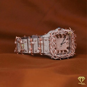 Reloj de diamantes cultivados en laboratorio de excelente calidad, accesorio de lujo hecho a mano para hombre, disponible al mejor precio - Product Image 5