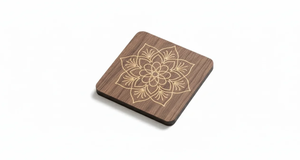 Sous-verres écologiques durables en bois massif et résine avec design époxy classique, polis et réutilisables pour table à manger - Product Image 6