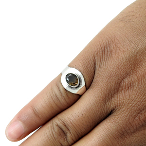 Natural Smokey <b>Quartz</b> Gemstone 925 Sterling Silver <b>Ring</b> Natural Gemstone Jewelry Supplier Handmade Jewelry Exporter From India - Product Image 4
