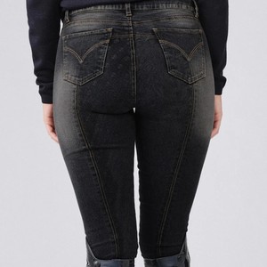 High Demand Women's Equestrian Breeches Full <b>Seat</b> Silicone Denim 4 Way <b>Stretch</b> Custom Bulk Wholesale Horse Riding Breeches Pants - Product Image 5