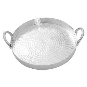 Bandeja de servicio de alimentos totalmente redonda con mango, suministros personalizados de fábrica, bandejas de Metal para hoteles, diseños populares - Product Image 1