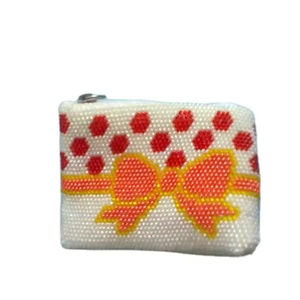 Unique High Quality Embroidery Bow Beaded <b>Small</b> <b>Wallet</b> Bag With Trendy Handwork And Fashionable Cute Design For Girl - Product Image 1