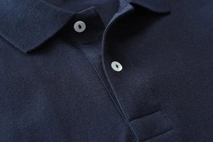 Alta calidad bordado impreso 220g personalizable Color sólido Golf algodón poliéster mezcla en blanco hombres Polo camiseta OEM - Product Image 4