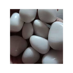 Vente directe d'usine Agate sculptée Pierres roulées Pierres précieuses blanches naturelles Technique dégringolée - Product Image 3