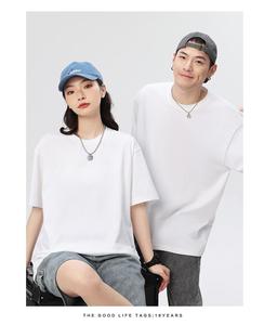 DTG streetwear เสื้อยืดหนักผ้าฝ้าย100% ลายกราฟิกเสื้อยืดโอเวอร์ไซส์สำหรับผู้ชาย - Product Image 2