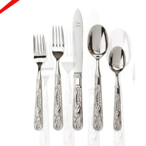 Juego de Cubiertos de Diseño Royal Look con Acabado Plateado para Hoteles y Restaurantes - Product Image 1