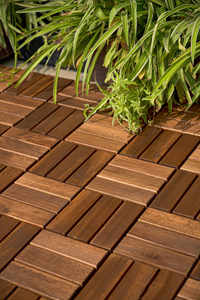 Azulejos de cubierta entrelazados de Acacia de 12x12 pulgadas estilo clásico moderno para uso exterior en Patio jardín cocina directamente FÁBRICA DE Vietnam - Product Image 6