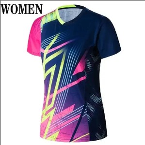 T-shirt à séchage rapide 2026 T-shirt pour hommes badminton costume d'entraînement été ample décontracté à manches courtes col rond haut fitness en plein air - Product Image 5