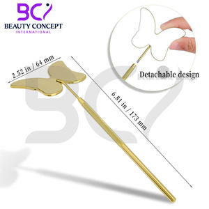 กระจกแต่งขนตาแบบพกพาขนาดเล็กสีทอง รุ่นปี 2026 โครงสแตนเลสสตีลเรืองแสง รูปทรงตามสั่ง คุณภาพดี ดีไซน์โดดเด่น ราคาขายส่ง - Product Image 2