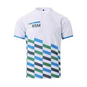 Diseño de logotipo personalizado de alta calidad Sublimación Running 100% Poliéster Camisetas de secado rápido Undersirts Raglan Sport T Shirt - Product Image 1