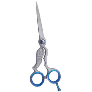 Tijeras profesionales de peluquero con mango de elefante 9CR de 7 pulgadas, hoja de acero inoxidable con acabado pulido personalizable - Product Image 4