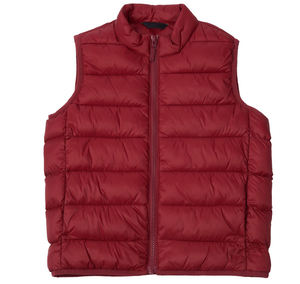 Men's Windproof Canvas Plaid High Street Breathable Puffer Vest Custom Design Most Popular Wholesale Polyester/Cotton Turn-<b>down</b> - Product Image 6