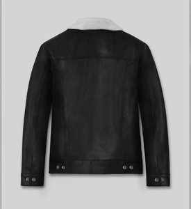 Chaqueta de Cuero Genuino para Hombre, Hecha a Medida al por Mayor, con Cuello Alto, Forro Cálido de Poliéster, Logotipo Frontal, Diseño de Invierno, Ropa Exterior de Moda - Product Image 2