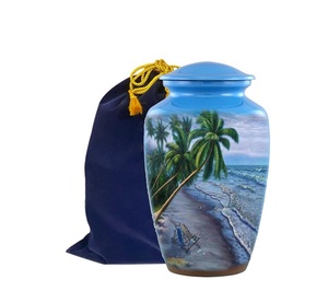 Urna de playa Paradise Urna tropical Urnas funerarias y de cremación conmemorativa para cenizas humanas de hasta 200 libras con bolsa - Product Image 4