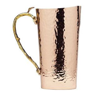 Jarra de agua de gran capacidad con acabado dorado de tamaño mediano Jarra de agua fría de restaurante recta de calidad superior - Product Image 1