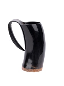 Authentic Eco-Friendly Viking Horn <b>Mug</b> Handmade Buffalo Horn Food Grade Medieval Style Religious Feng Shui Animal Beer <b>Mug</b> - Product Image 3