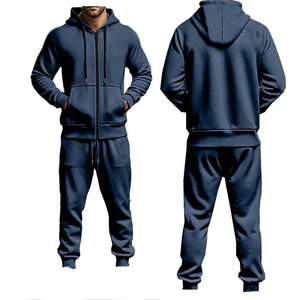 Ensemble de survêtement pour homme en coton personnalisé en gros, dernier design, survêtement à fermeture éclair pour l'hiver - Product Image 1