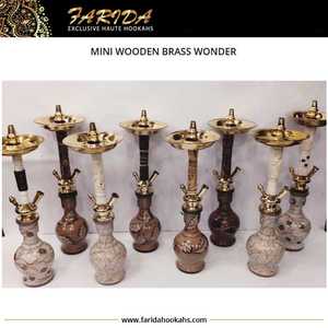 Wooden Rose Wood Brass Farida Hookahs Mini Hand Carved Luxury Style Unique Lacquer Technique Customizable - Product Image 5