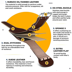 Ceintures de gymnastique en peau de vache Powerlifting Fitness Ceinture en cuir d'haltérophilie 10mm 13mm Ceintures de soutien du dos pour adultes - Product Image 4