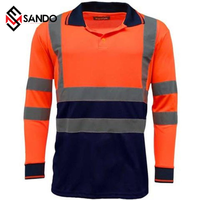 Polo DE SEGURIDAD reflectante de alta visibilidad para hombre, Polo de manga larga de seguridad para hombre, ropa Unisex de seguridad