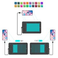Tableta gráfica Deco Mini7 V2 con interfaz USB-C sin batería y 16384 niveles de sensibilidad a la presión para Android, Windows e iOS