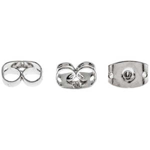 Fermagli per Orecchini a Farfalla in Argento Sterling Placcato Oro 18K, Confezione da 4, Tappi per Perline, Componenti per Gioielli, Prodotto 100% Placcato - Product Image 2