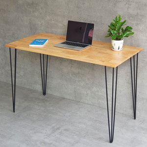 Simple 120x60cm Gaming <b>Desk</b> with Powder-Coated Hairpin Steel Legs and <b>Shelf</b> for Home Office or Living Room SPD68011 - Product Image 2