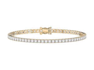 Pulsera de Diamantes Cultivados en Laboratorio de Corte Redondo Premium de 4.00 Ct E-F VS en Platino para Regalo de Aniversario de Bodas - Product Image 2