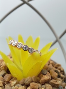 Women's Luxury 18K <b>Rose</b> Gold Hip Hop Trend Ring Full VVS Natural Round Diamond Classic Wedding Party Engagement - Product Image 5