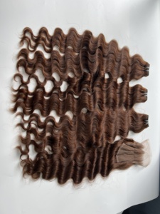 ผมถักคู่สีน้ำตาลเข้มผมมนุษย์บริสุทธิ์จากเวียดนามกระจุกผม100กรัม/ชิ้น - Product Image 3