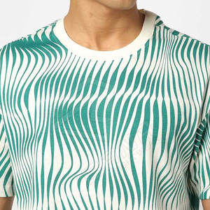 Camiseta de hombro caído para hombre 100% algodón de gran tamaño Boxy cuello redondo diseño de logotipo personalizado manga corta longitud personalizable - Product Image 6