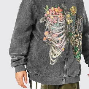 Factory Direct Latest Style Men's Acid Wash Print 100% Cotton Breathable Winter Casual Wear Private Label Low MOQ <b>Thermal</b> <b>Hoodie</b> - Product Image 2