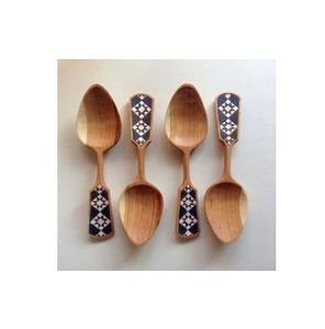 Ensemble de cuillères en bois tendance artisanales en bois naturel parfait pour la cuisine outils de cuisine à domicile best-seller écologique - Product Image 1