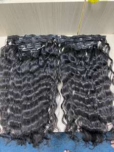 Venta al por mayor Super doble dibujado crudo vietnamita virgen humano ondulado natural Clip-ins extensión del proveedor - Product Image 2