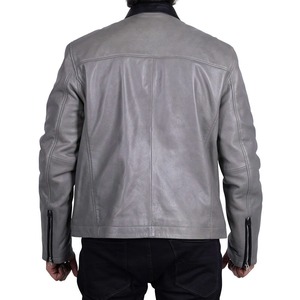 Meilleure qualité hommes automne hiver veste en cuir véritable Style formel avec veste de poche noire avant pour hommes livraison DDP - Product Image 2
