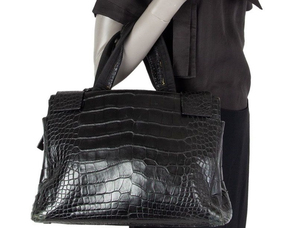 Nuevo Bolso de Mano de Cuero Genuino con Patrón de Cocodrilo Ligero para Mujer con Cierre de Cremallera, Bolso de Viaje de Lujo - Product Image 6