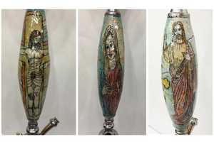 Christmas Story Mother of Pearl Farida Hookahs Edición limitada única Lujo hecho a mano con técnicas de laca Patrón de regalo en caja - Product Image 3