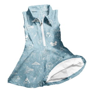Robes de tennis pour enfants sur mesure Nouveau design Vêtements d'été décontractés sans manches pour filles Tissu imprimé extensible - Product Image 3