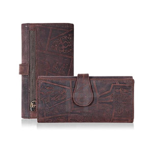 กระเป๋าหนังน้ำหนักเบากระเป๋าสตางค์สั้นพร้อมที่ปิดซิปวัสดุแข็งแรงทนทานลายโลโก้ขายดี - Product Image 1