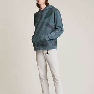 Haute qualité 100% coton polaire lavage à l'acide à capuche poids lourd goutte épaule solide motif imprimé hiver approvisionnement en gros - Product Image 2