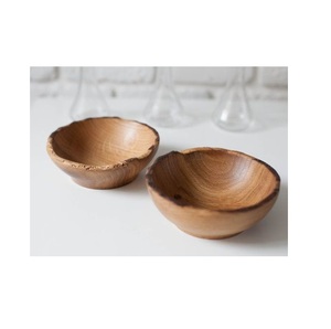 Home Ware Ensemble de bols de service en acrylique 2 pièces Base en résine nacrée couleur naturelle pour fruits nourriture nouilles mélange emballage en carton - Product Image 3