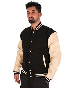 Top Design Wholesale Custom Cotton Fleece <b>Baseball</b> <b>Jacket</b> <b>Men</b> Front Logo Winter Blank No Hooded - Product Image 4