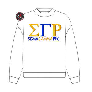 Sigma Gamma Rho Sorority Broderie Femmes Sweat Ras Du Cou | SGRho Sorority Brodé Dames Style Personnalisé Crewneck - Product Image 1