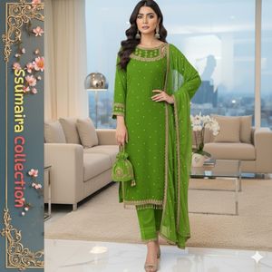 Venta al por mayor de lujo de terciopelo de color personalizado vestido bordado con escote Ojo de cerradura y Potli - Pakistani Party & Wedding Outfit Anarkali - Product Image 4