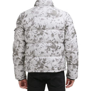 Vente en gros de veste matelassée de haute qualité avec logo personnalisé pour hommes col montant bouffant d'hiver avec poches High Street Bubble OEM imprimé - Product Image 3
