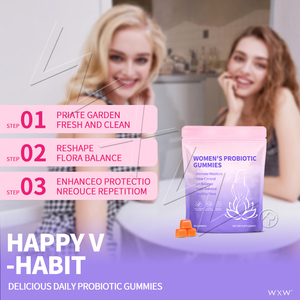 Gummies probiotiques pour l'équilibre <span class=keywords><strong>hormonal</strong></span> vaginal, marque privée, à mâcher, soutien digestif et immunitaire, OEM ODM - Product Image 4