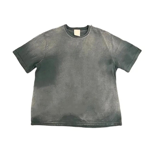 T-shirt vintage streetwear pour homme, personnalisé, coupe oversize, 100% coton respirant, délavé à l'acide et à la pierre, effet vieilli, grande taille - Product Image 6