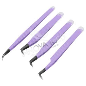 Herramienta aplicadora de pestañas de acero inoxidable de precisión profesional, extensiones de pestañas, pinzas de pestañas con logotipo personalizado, pestañas de Punta puntiaguda - Product Image 1