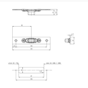 Stainless Steel FUHR Locking Bolt <b>Latch</b> 24mm Flat Faceplate Left/Right Door & <b>Window</b> Bolt - Product Image 3